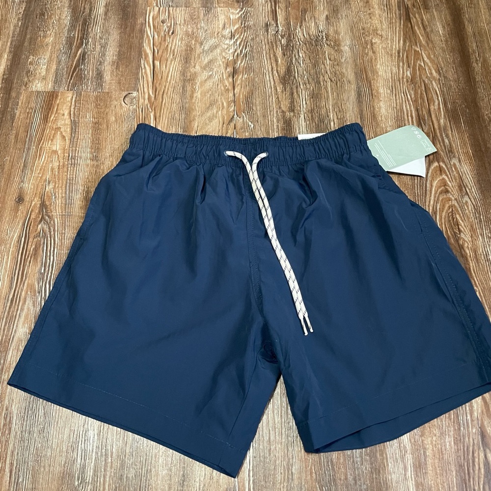 H&M Swim Shorts Navy Blue Size S New 5" Inseam Small Wal Board